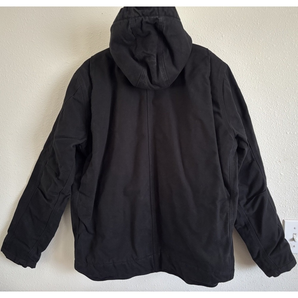 Carhartt Men's M Black Sherpa Lined Hooded Work Jacket 103826 - Picture 9 of 11